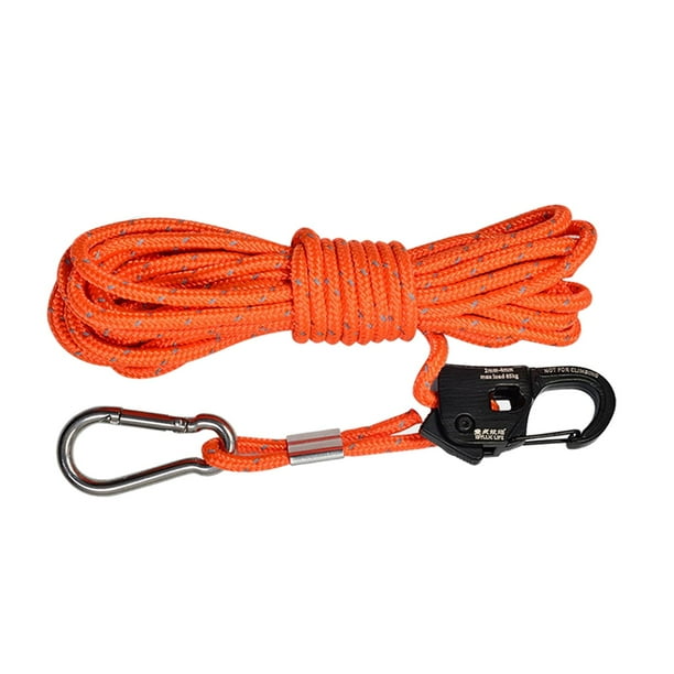 Ajustador autoblocante de aleación de aluminio con cuerda tipo tienda de campaña de 4mm para jardinería y acampada Naranja Cola Cuerda de viento para tienda