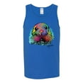 thumbnail image 2 of Wild Bobby, Colorful Neon Seal Animal Lover Mens Graphic Tank Top, Royal, Large, 2 of 3