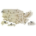 thumbnail image 2 of HUASHENG Map Bucket List Map 2024 New Decor Bucket List Map Decor Wood Halloween Map Handmade Fear Map Puzzle Decoration, 2 of 5