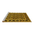 thumbnail image 2 of Ahgly Company Machine Washable Indoor Square Oriental Yellow Industrial Area Rugs, 6' Square, 2 of 4