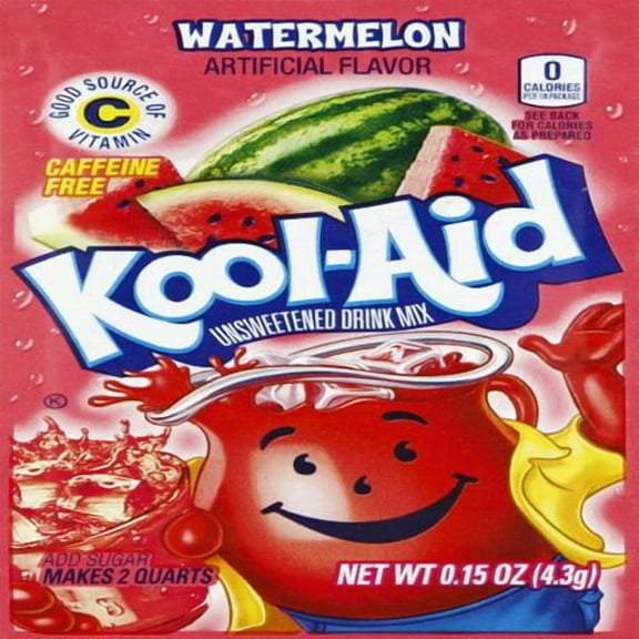 Kool-Aid Unsweetened Caffeine Free Watermelon Zero Calories Powdered Drink Mix 1 Count Pitcher Packet - Pack of 2