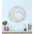 thumbnail image 4 of LuxenHome Set of 2 Gold Metal Abstract Swirl Round Wall Decor, 4 of 11