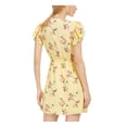 thumbnail image 2 of Maison Jules Womens Floral V-Neck Shift Dress Yellow M, 2 of 2