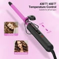thumbnail image 7 of DAN Technology 1/2 inch Portable Small Barrel Curling Iron Wand,Dual Voltage Ceramic Barrel Curling Iron with Adjustable Temperature High Heat Tiny Curler Pink, 7 of 7