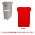thumbnail image 2 of YOUR CHAIR COVERS - 23 Gallon Spandex Slim Jim Narrow Trash Can Cover - Red (Cover ONLY), 2 of 5