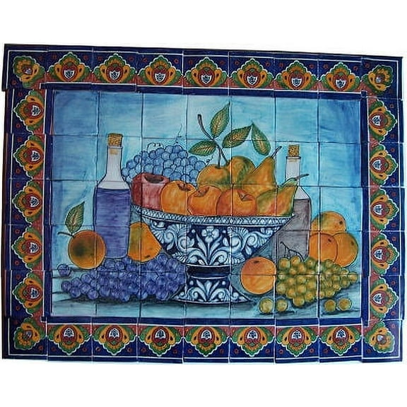 Fruit Bowl Bodegon. Clay Talavera Tile Mural