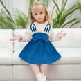 thumbnail image 4 of Youmylove Toddler Girls Long Sleeve Princess Flower Dress Rabbit Ears Bowknot Dresses Outfits Stylish Streetwear, 4 of 4