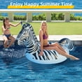 thumbnail image 3 of Flotador inflable para piscina con forma de cebra con luces FlyFreeEU Solar Adults, 3 of 7