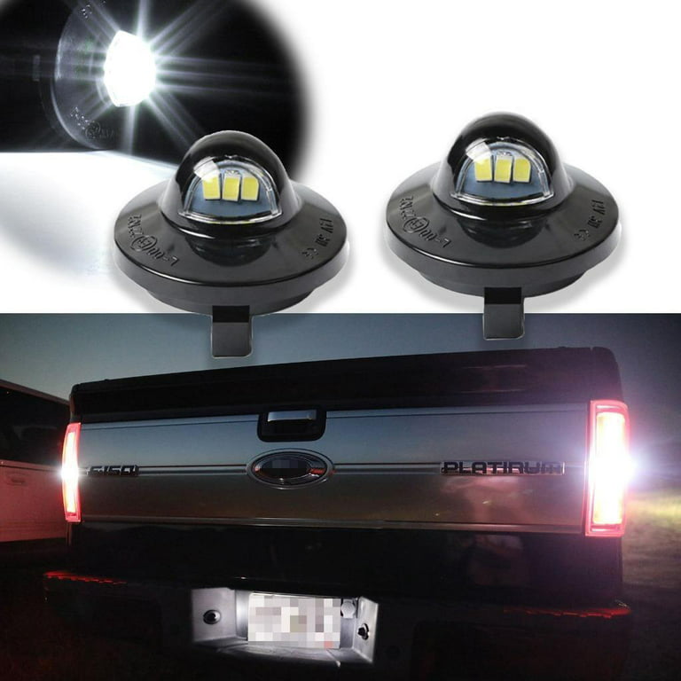 A Pair LED License Plate Light Replacement For Ford F150 F250 F350 1990-2014