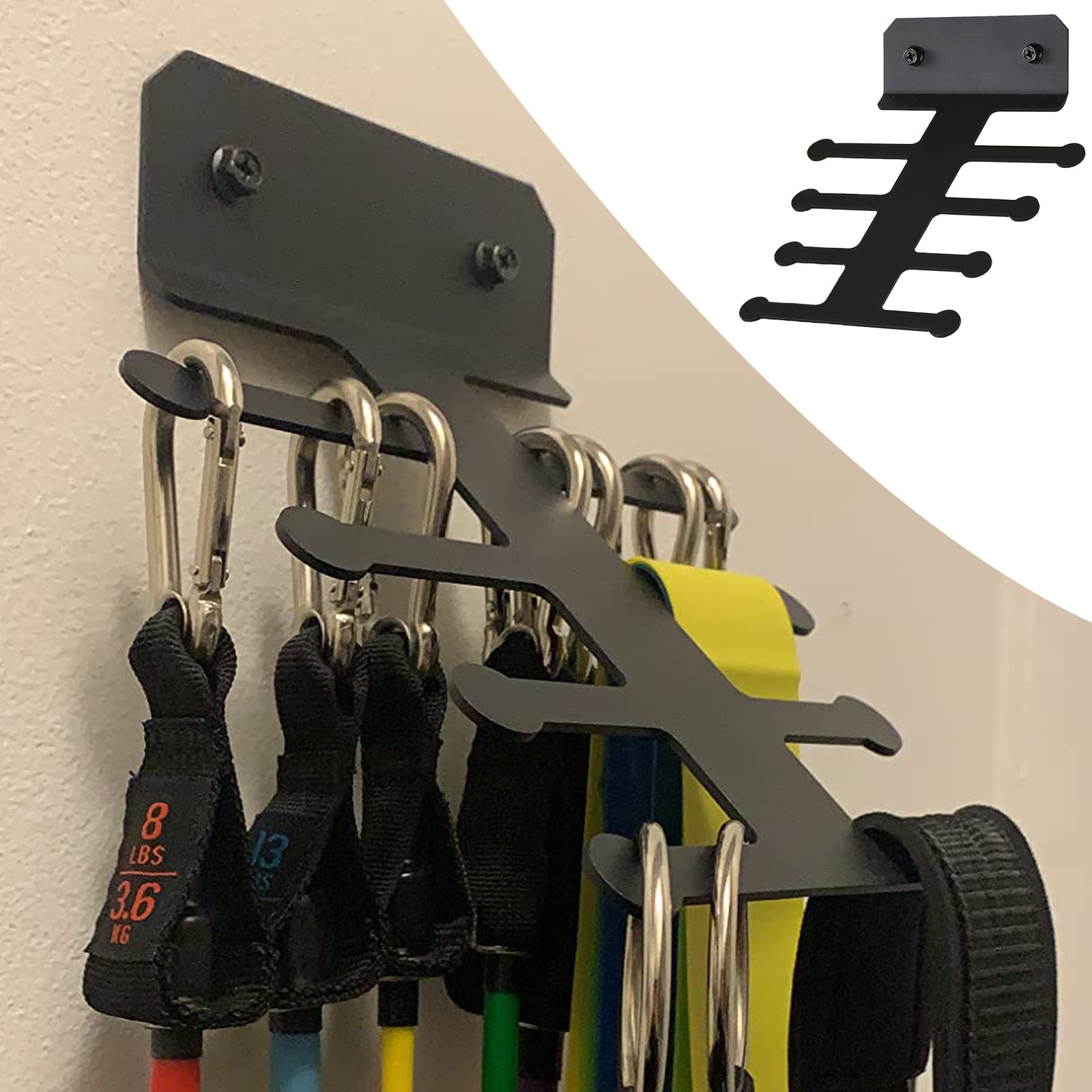 Resistance Storage Hanger Gym Equipment Organizers Exercise Resistance Rack Home Gym Storage Rack Space Saving