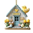 thumbnail image 2 of Acrylic Easter Pendant Ornament, Flat Easter Car Decor, Cute Easter Hanging Decor for Backpack and Wall Mirror, 2 of 4