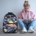 thumbnail image 2 of KUIFORTI Brown Planet Kids Backpack Waterproof Boys School Bag with Laptop Compartment Adjustable Straps for Elementary Primary Middle Back to School Essentials, 2 of 7
