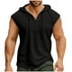 thumbnail image 2 of pstuiky Camisetas interiores de tirantes para hombre, Sudadera informal con capucha y botones para hombre Chaleco para hombre m, 2 of 5
