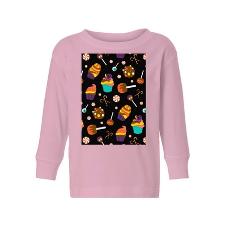 

Awkward Styles Halloween Toddler Long Sleeve Shirt Sweet Candies Kids T-Shirt
