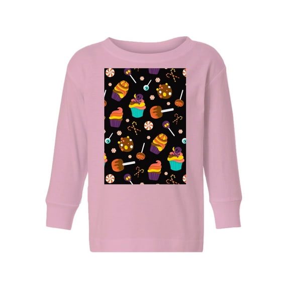 Awkward Styles Halloween Toddler Long Sleeve Shirt Sweet Candies Kids T-Shirt
