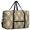 Brown and White Checkered Pattern, variant on Gray and Black Argyle Pattern Foldable Travel Duffel Bag, Airline Personal Item Bag with Front Pocket & Trolley Strap, Tear Resistant Gifts for Birthday Christmas Thanksgiving