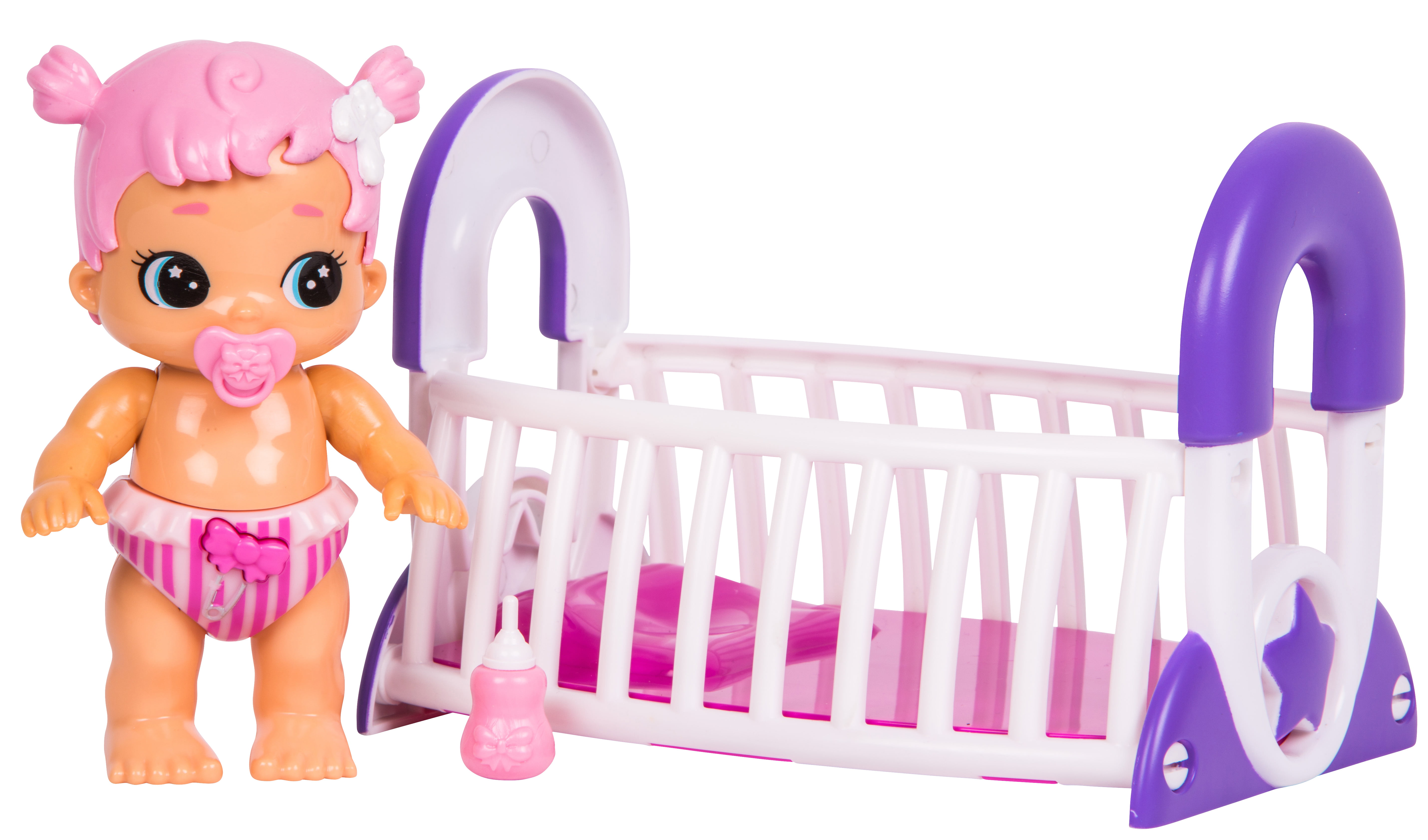 Little Live Babies, Bouncing Baby Girl Doll Gracie with Crib ...
