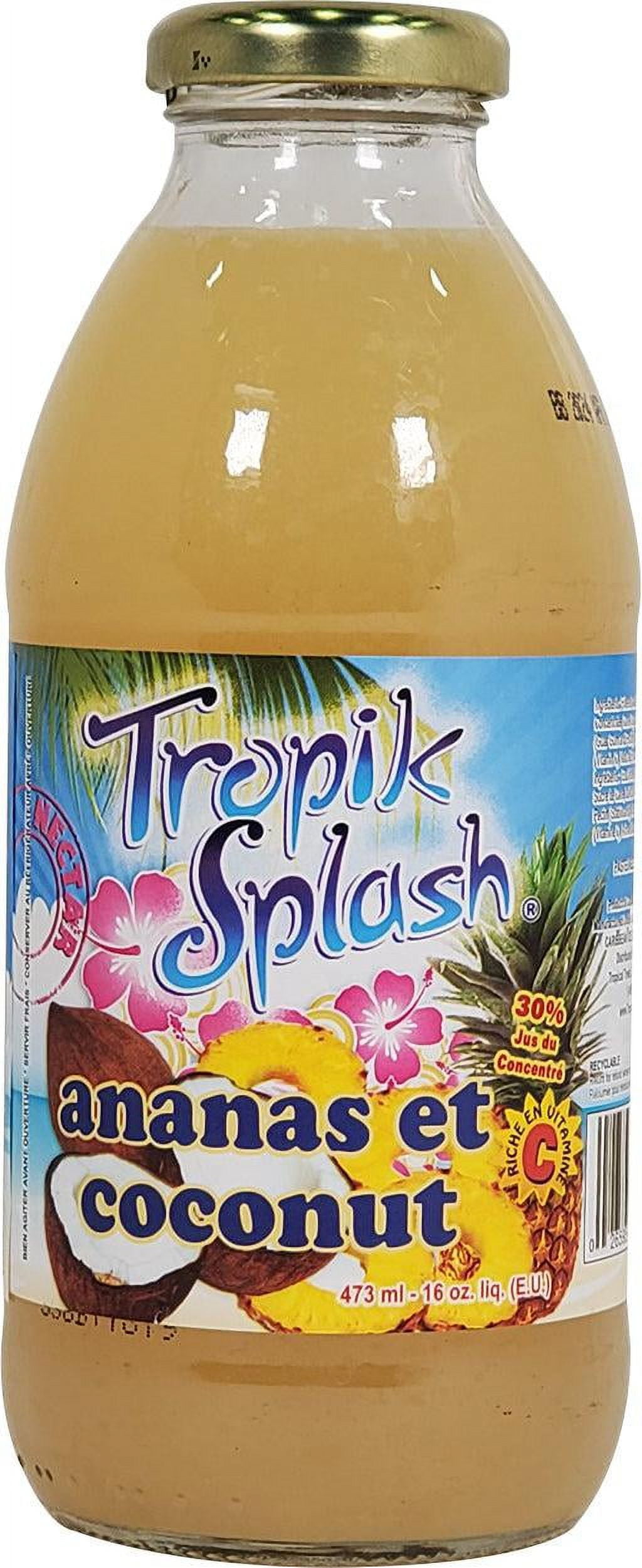 TS PINEAPPLE COCONUT, 
Tropik Splash - Pineapple Coconut, 473mL Bottle, Pack of 12
Tropik Splash juices are made of various fruits with loads of benefits such as vitamin C, polyphenols and carotenoids. Vitamin C, in particular, has been associated with reduced blood pressure, lower risk of heart disease.

I