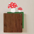 thumbnail image 3 of OUR FANDA Decorative Light Switch Cover, Wooden Mushroom and Snail Design, Wall Plate Frame, 3 of 6