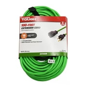 (2 pack) Hyper Tough 16AWGX3C 100ft Indoor and Outdoor Light Duty High Visibility Green Vinyl Extension Cord