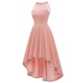 thumbnail image 3 of Vestido Bbonlinedress Vintage Pink Hi-Lo Halter A-line para mujer, 3 of 6
