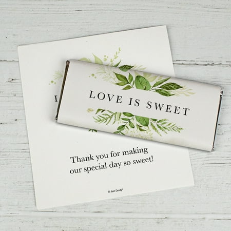 25ct Wedding Favors for Guests Wrappers for Hershey's Candy Bars (25 Count) Bridal Shower Favors for Guests Candy Bar Wrappers - Botanical