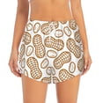thumbnail image 2 of KLL Peanuts7 Pattern Shorts Women,Athletic Shorts High Waisted Running Shorts Pocket Sporty Short Gym Elastic Workout Shorts-XX-Large, 2 of 7