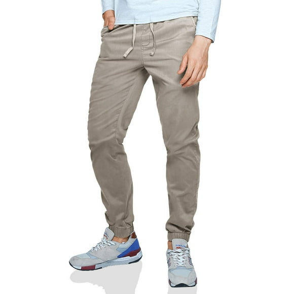 Pantalones Jogger Match para Hombre en Caqui Claro con Cintura Elástica