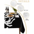 thumbnail image 2 of Coral Black Table Cloth, Coastal White Ocean Marine Nautical Beach Waterproof Tablecloth for Rectangle Tables, Reusable Washable Fabric Table Cover for Restaurant Kitchen Dining Tables 52"x70", 2 of 6