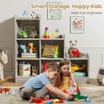 thumbnail image 4 of Montessori Shelf 6-Section Wooden Storage Cabinet,  Toy Storage Organizer Book Shelf for  Rooms, Classroom, Playroom, Nursery, Preschool Book Shelves, 4 of 7