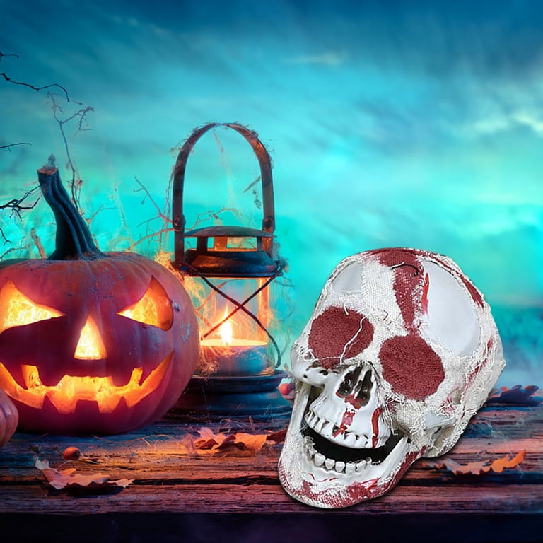 30-Piece Mini Skull Figurines – Small Skeleton Heads For Halloween Decor, Cake Toppers, & Dioramas