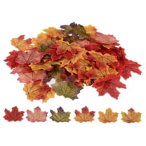 Uxcell Artificial Leaves Mixed Fall Maple Autumn Fake Leaf Decoration, 6 Assorted Color 300 Pack
