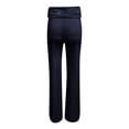 thumbnail image 6 of felwors Fold Over Yoga Pants for Women Low Rise Straight Leg Sweatpants Y2k Solid Color Stretchy Loose Gym Lounge Leggings（Navy， XL）, 6 of 6