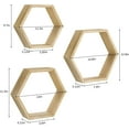 thumbnail image 6 of Oumilen Modern 6 Tier Brown Driftwood Floating Shelves 6 Count, 6 of 7