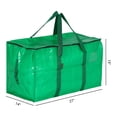 thumbnail image 2 of Unique Bargains 1 Pack Clothes Storage Bags Moving Bags Green 27*14*15in, 2 of 7
