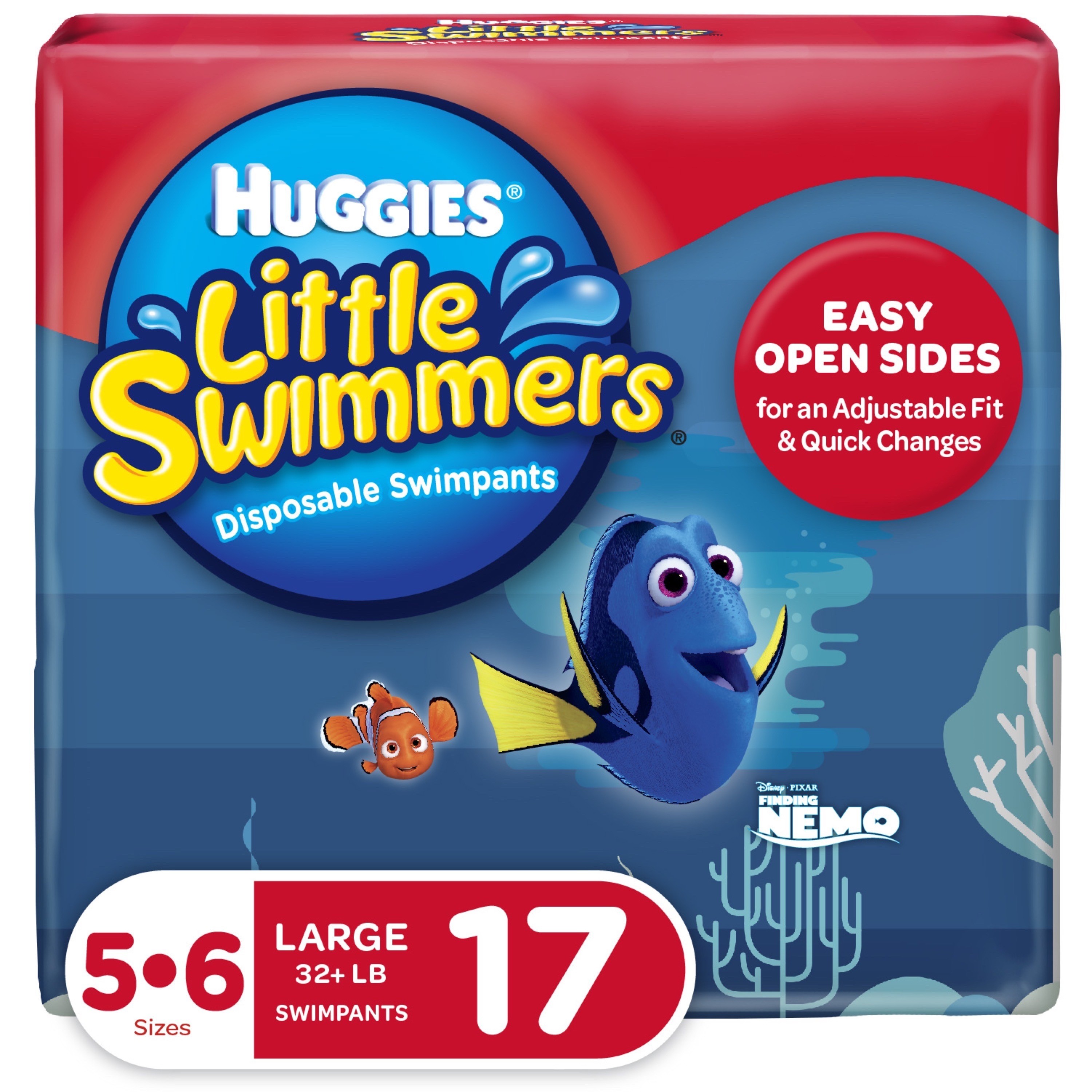 Huggies Little Swimmers Swim Diapers, Size 56 Large, 17 Ct Walmart