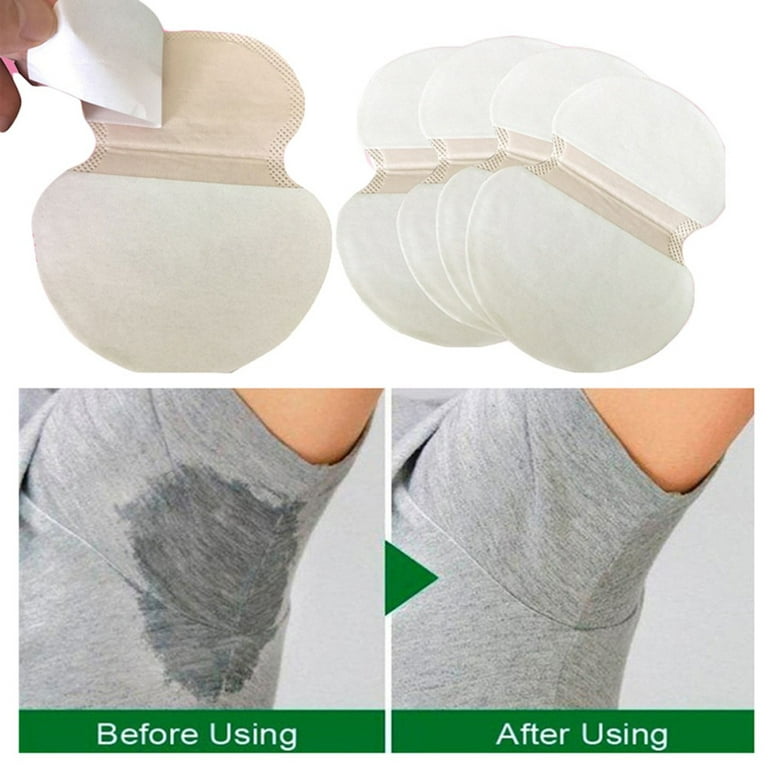 QIFEI 10 Pairs Underarm Sweat Pads, Armpit Sweat Pads for Women and Men,  Disposable Underarm Pads for Sweating Women,Comfortable Unflavored, Non  Visible White 