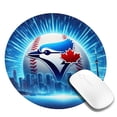 thumbnail image 3 of Toronto Baseball Round Non-Slip Rubber 4 PCS 8in Mouse Pad 3mm Thick Polyester Surface for Office Gaming PC, Bluebird Mouse Pad LS179, 3 of 7