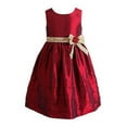 thumbnail image 2 of Sweetheart Rose Infant Girl Red Satin Party Holiday Dress Leopard Accent 6-9m, 2 of 2