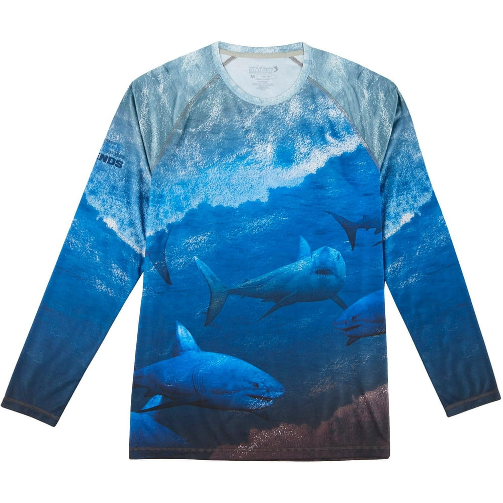 Reel Legends Reel Legends Mens ReelTec Great White Long Sleeve T