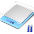 thumbnail image 1 of Báscula digital de cocina de alimentos mejorada, 105.82 oz/0.00 oz de alta precisión que mide en gramos y onzas para cocinar, hornear, joyas, función de tara, 2 bandejas, pantalla LCD, 1 of 8