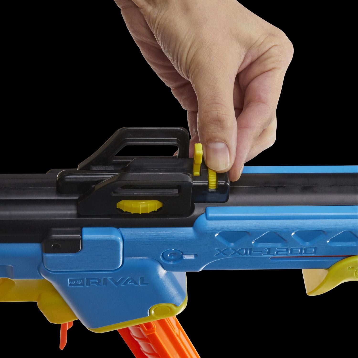 Nerf Rival Pathfinder XXII-1200 Blaster, Most Accurate Nerf Rival System, Adjustable Sight, 12-Round Magazine, 12 Nerf Rival Accu-Rounds