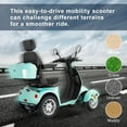 thumbnail image 6 of Mobility Scooter with Adjustable Seat & Storage Box, 4-Wheel, 800W Green, 6 of 9