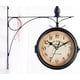 Horloge Murale Double Face Paddington Noir Décor de Jardin en Plein Air Horloge Murale Dia (25cm) – image 2 sur 4