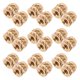 thumbnail image 3 of Copper Threaded Insert Nut for Wood Bolt Fixing 60Pcs Brass Inserts, 3 of 4