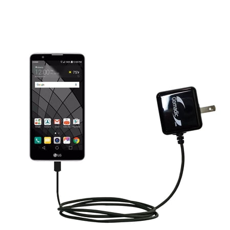 Gomadic Intelligent Compact AC Home Wall Charger suitable for the LG Stylo 2 - High output power with a convenient, foldable plug design - Uses TipExc