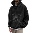 thumbnail image 2 of JXMVOJ Mens 2024 Casual Cotton Hooded Collar Drawstring Hoodies Pullover Sweatshirts Casual Print Long Sleeve Shirts, 2 of 5