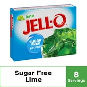 (4 pack) (4 Pack) Jell-O Lime Sugar Free Gelatin Mix, 0.6 oz Box
