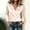*Beige, variant on ClodeEU Women's Satin V Neck Long Sleeve Button Down Blouse,Casual Loose Fit Office Shirt Top Beige,Women's Plus L
