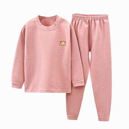 TOWED22 Toddler Baby Girl Boy Clothes Set 2pcs Graphic Print Long Sleeve Sweatshirt Pullover and Casual Pants Fall Winter Outfits Clothing(Pink 9-10 Y)
